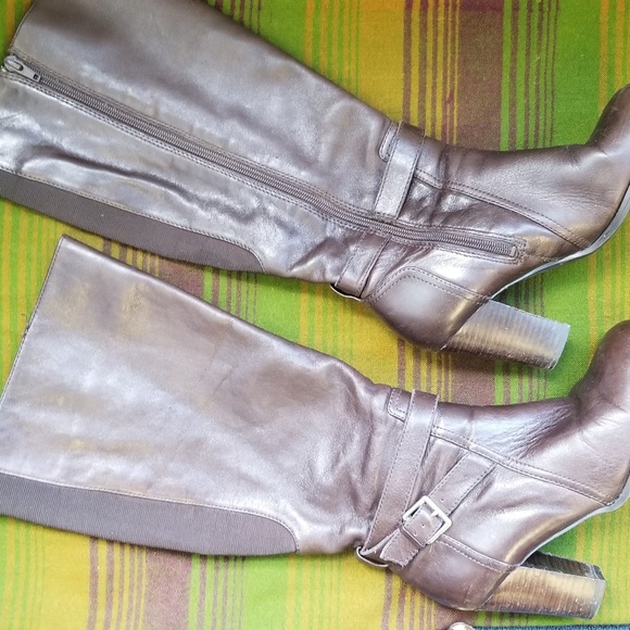 Marc Fisher Wide Calf Boots 7.5 in Brown - Picture 6 of 6